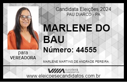 Candidato MARLENE DO BAU 2024 - PAU D\ARCO - Eleições