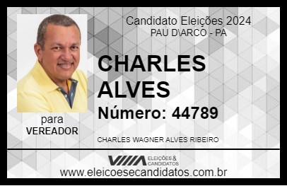 Candidato CHARLES ALVES 2024 - PAU D\ARCO - Eleições