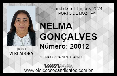 Candidato NELMA GONÇALVES 2024 - PORTO DE MOZ - Eleições