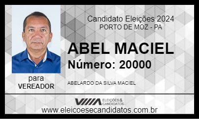 Candidato ABEL MACIEL 2024 - PORTO DE MOZ - Eleições