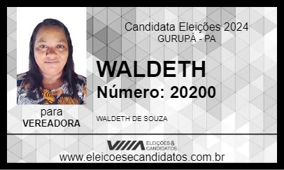 Candidato WALDETH 2024 - GURUPÁ - Eleições