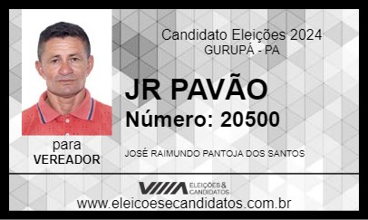 Candidato JR PAVÃO 2024 - GURUPÁ - Eleições