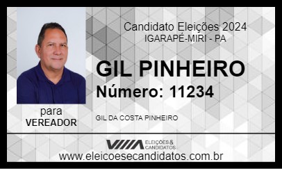 Candidato GIL PINHEIRO 2024 - IGARAPÉ-MIRI - Eleições