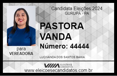 Candidato PASTORA VANDA 2024 - GURUPÁ - Eleições