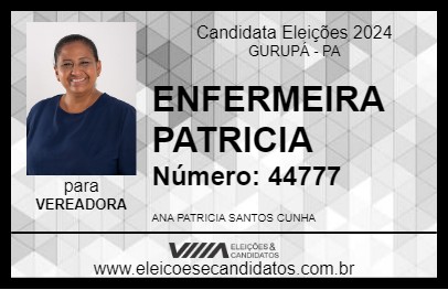 Candidato ENFERMEIRA PATRICIA 2024 - GURUPÁ - Eleições