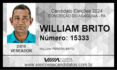 Candidato WILLIAM BRITO 2024 - CONCEIÇÃO DO ARAGUAIA - Eleições