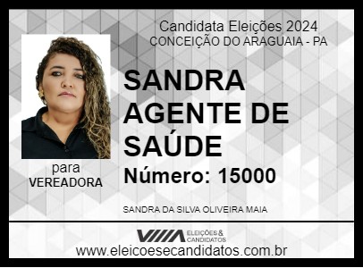 Candidato SANDRA AGENTE DE SAÚDE 2024 - CONCEIÇÃO DO ARAGUAIA - Eleições