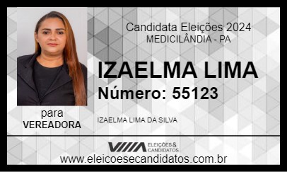 Candidato IZAELMA LIMA 2024 - MEDICILÂNDIA - Eleições