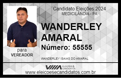 Candidato WANDERLEY AMARAL 2024 - MEDICILÂNDIA - Eleições