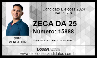 Candidato ZECA DA 25 2024 - BAGRE - Eleições