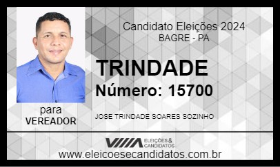 Candidato TRINDADE 2024 - BAGRE - Eleições