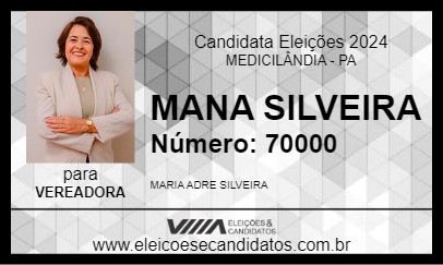 Candidato MANA SILVEIRA 2024 - MEDICILÂNDIA - Eleições