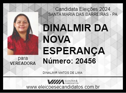 Candidato DINALMIR DA NOVA ESPERANÇA 2024 - SANTA MARIA DAS BARREIRAS - Eleições