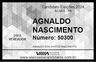 Candidato AGNALDO NASCIMENTO 2024 - ACARÁ - Eleições