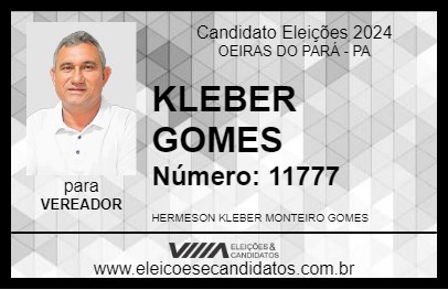 Candidato KLEBER GOMES 2024 - OEIRAS DO PARÁ - Eleições