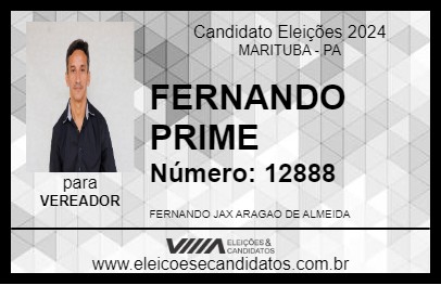 Candidato FERNANDO PRIME 2024 - MARITUBA - Eleições