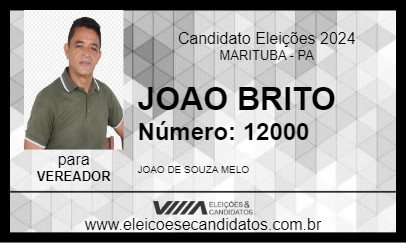 Candidato JOAO BRITO 2024 - MARITUBA - Eleições