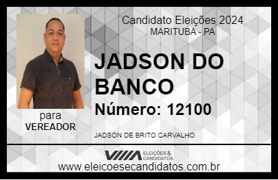 Candidato JADSON DO BANCO 2024 - MARITUBA - Eleições