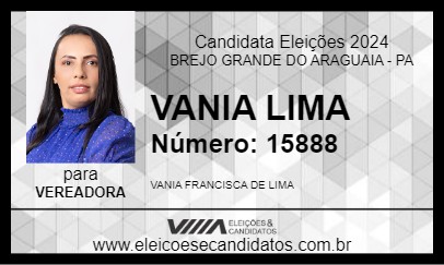 Candidato VANIA LIMA 2024 - BREJO GRANDE DO ARAGUAIA - Eleições