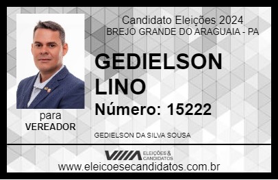 Candidato GEDIELSON LINO 2024 - BREJO GRANDE DO ARAGUAIA - Eleições