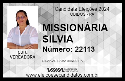 Candidato MISSIONÁRIA SILVIA 2024 - ÓBIDOS - Eleições