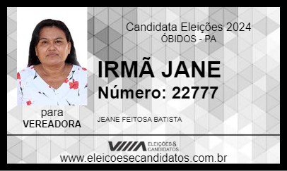 Candidato IRMÃ JANE 2024 - ÓBIDOS - Eleições