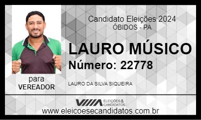 Candidato LAURO MÚSICO 2024 - ÓBIDOS - Eleições