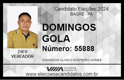 Candidato DOMINGOS GOLA 2024 - BAGRE - Eleições