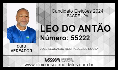 Candidato LEO DO ANTÃO 2024 - BAGRE - Eleições