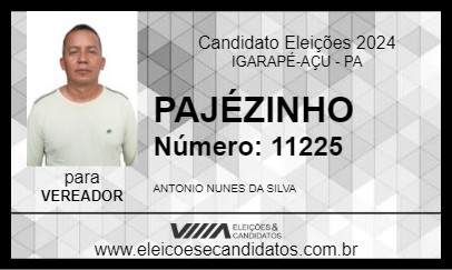 Candidato PAJÉZINHO 2024 - IGARAPÉ-AÇU - Eleições