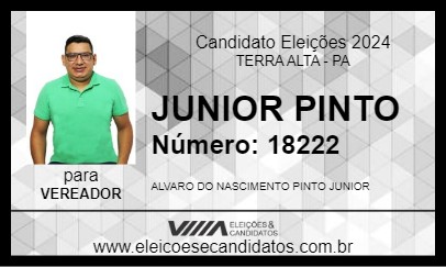 Candidato JUNIOR PINTO 2024 - TERRA ALTA - Eleições