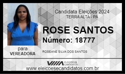 Candidato ROSE SANTOS 2024 - TERRA ALTA - Eleições