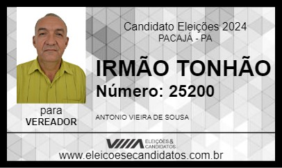 Candidato IRMÃO TONHÃO 2024 - PACAJÁ - Eleições