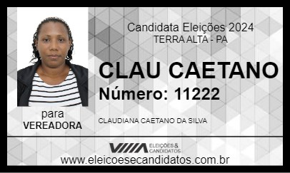 Candidato CLAU CAETANO 2024 - TERRA ALTA - Eleições