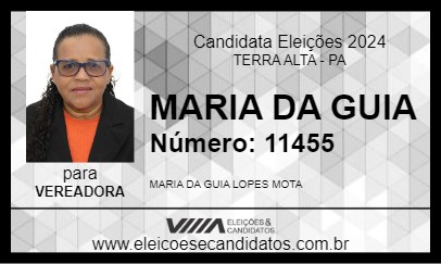 Candidato MARIA DA GUIA 2024 - TERRA ALTA - Eleições