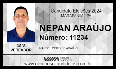 Candidato NEPAN ARAÚJO 2024 - MARAPANIM - Eleições