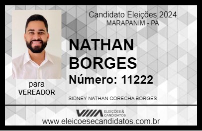 Candidato NATHAN BORGES 2024 - MARAPANIM - Eleições