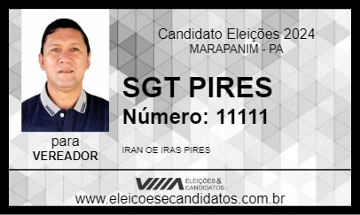 Candidato SGT PIRES 2024 - MARAPANIM - Eleições