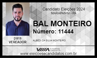 Candidato BAL MONTEIRO 2024 - MARAPANIM - Eleições