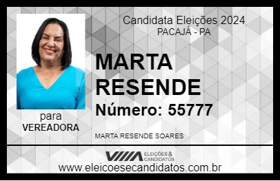 Candidato MARTA RESENDE 2024 - PACAJÁ - Eleições