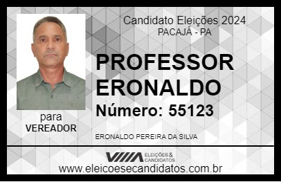 Candidato PROFESSOR ERONALDO 2024 - PACAJÁ - Eleições