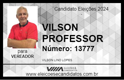 Candidato VILSON PROFESSOR 2024 - NOVA ESPERANÇA DO PIRIÁ - Eleições