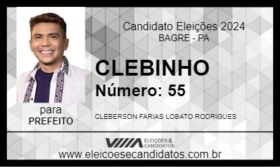 Candidato CLEBINHO 2024 - BAGRE - Eleições