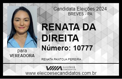 Candidato RENATA DA DIREITA 2024 - BREVES - Eleições