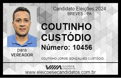 Candidato COUTINHO CUSTÓDIO 2024 - BREVES - Eleições