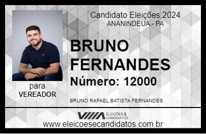 Candidato BRUNO FERNANDES 2024 - ANANINDEUA - Eleições