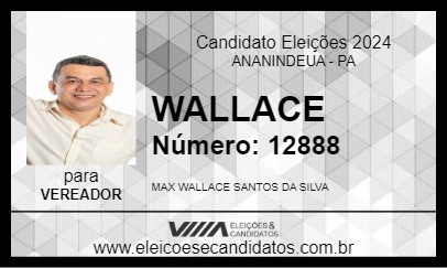 Candidato WALLACE SILVA 2024 - ANANINDEUA - Eleições