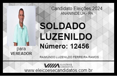 Candidato SOLDADO LUZENILDO 2024 - ANANINDEUA - Eleições