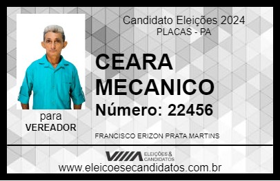 Candidato CEARA MECANICO 2024 - PLACAS - Eleições