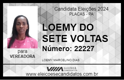 Candidato LOEMY DO SETE VOLTAS 2024 - PLACAS - Eleições